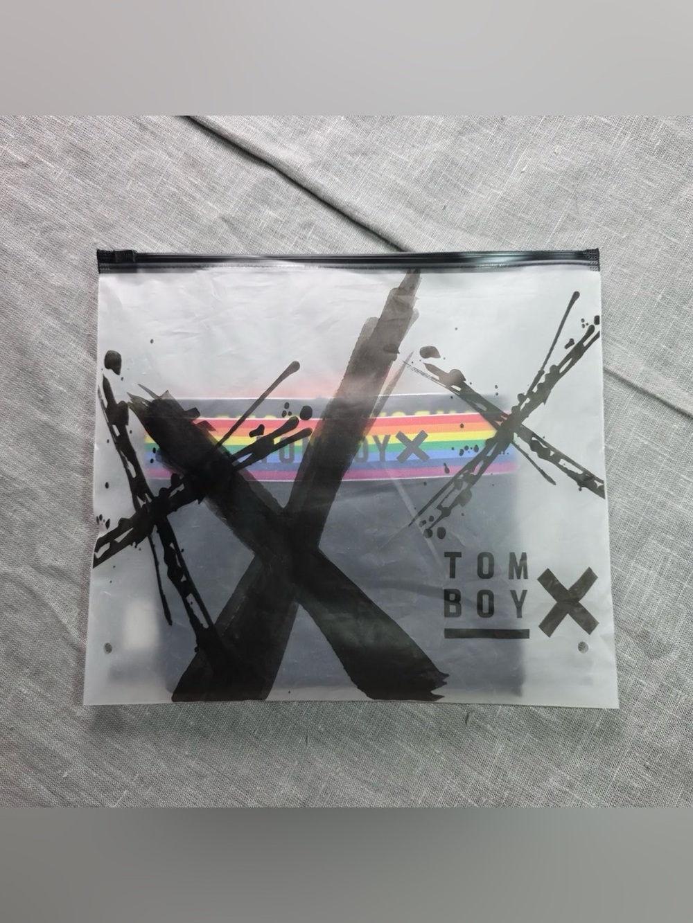 TomboyX First Line Leakproof Bikini Underwear 4X Black Rainbow Pride NWT Bag